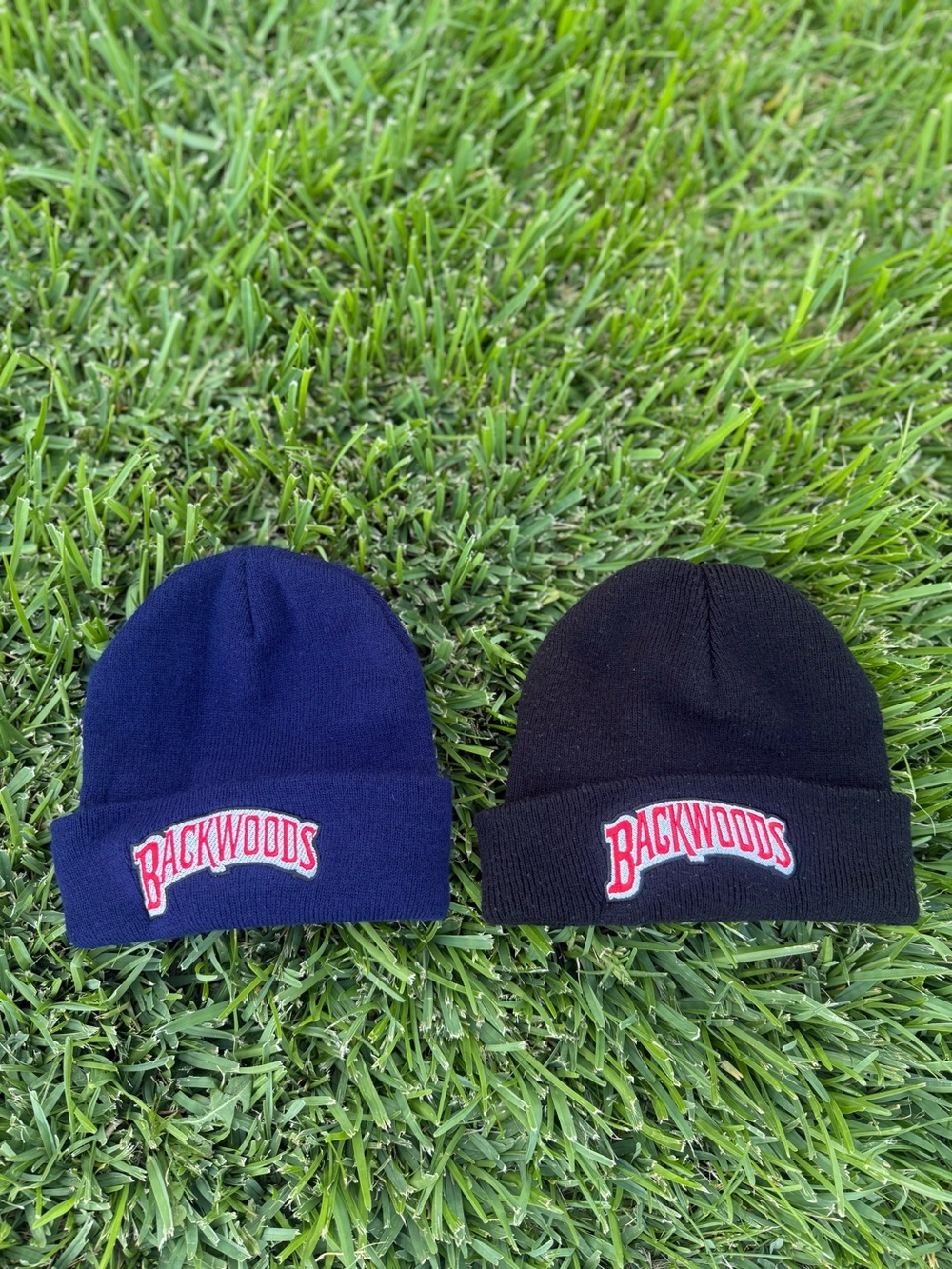 2 BackWoods Soft Knit Beanie Bundle Black And Navy Blue